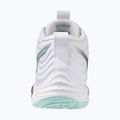 Damen-Volleyballschuhe Mizuno Wave Momentum Elite Mid weiß/blauer Farbton 3