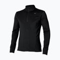 Herren Mizuno Active Warm Half Zip Lauf-Longsleeve schwarz