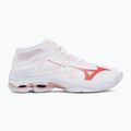 Damen-Volleyballschuhe Mizuno Wave Lightning Pro Mid white/rose elegance/lava falls 2