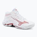 Damen-Volleyballschuhe Mizuno Wave Lightning Elite Mid white/rose elegance/lava falls