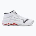Volleyballschuhe Mizuno Wave Lightning Pro Mid white/black/fiery red 2