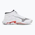 Volleyballschuhe Mizuno Wave Lightning Elite Mid white/black/fiery red 2
