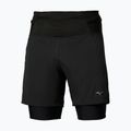 Herren-Laufshorts Mizuno Trail Multipocket 2in1 black