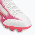 Kinder-Fußballschuhe Mizuno Alfa III Select Jr FG white/fuchsia purple 7