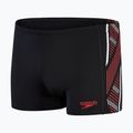 Speedo Tech Panel Aquashort Herren Schwimmunterhose schwarz und rot 8-00303514539 4