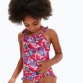 Speedo Learn To Swim Printed Frill Thinstrap Cherry Pink/Sweet Taro/Hellium einteiliger Badeanzug für Kinder 5