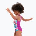 Speedo Digital bedruckter einteiliger Badeanzug für Kinder rosa-lila 8-0797015162 3