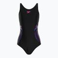 Speedo Plastisol Placement Muscleback Kinder-Badeanzug einteilig schwarz 8-0832414379