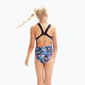 Speedo Digital Allover Leaderback einteiliger Badeanzug für Kinder blau/schwarz 8-1237714743 4