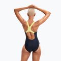 Speedo Medley Logo Medalist Damen einteiliger Badeanzug navy blau und gelb 8-1347406876 5