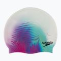 Speedo Digital Printed weiß und lila Kappe 8-1352414649
