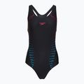 Badeanzug Damen Speedo Allover Panel Laneback black/purple