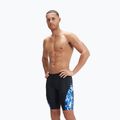 Herren Speedo Allover Digi V-Cut Badehose schwarz/blau 8