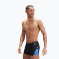 Herren Speedo Allover Digi V-Cut Schwimm-Boxershorts schwarz/blau 8