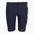 Kinder Jammer-Badehose Speedo Allover Panel Jammer navy/true cobalt/volcanic orange/hypersonic blue