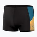 Herren Speedo Dive schwarz/dunkelgrün/mandarinenfarben Peel Schwimmunterhose