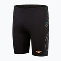 Herren Speedo Tech Panel schwarz/Mandarine schälen/dunkel teal schwimmen Jammers