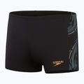 Herren Speedo Tech Panel schwarz/Mandarine schälen/dunkelgrün schwimmen Boxershorts