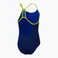 Speedo Placement Lane Line Back cerulean blue/flare pink/bitter lime/bolt einteiliger Badeanzug für Kinder 3