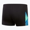 Herren Speedo Allover Digital V-Cut Aquashort Schwimm-Boxershorts schwarz/true cobalt 2