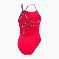 Speedo Solid Lattice Tie-Back einteiliger Badeanzug für Frauen rot/blau 3