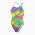 Speedo Damen-Badeanzug Allover Digital Vback flare pink/bit lime/sweet purple/bolt 2