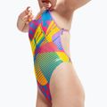 Speedo Damen-Badeanzug Allover Digital Vback flare pink/bit lime/sweet purple/bolt 8