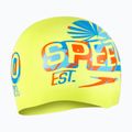 Schwimmkappe Badehaube Speedo Printed Silicone lemon drizzle/picton blue/punch blue 2