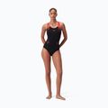 Speedo Placement Laneback einteiliger Badeanzug schwarz/sirenrot/plum dandy 7