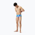 Badehose Herren Speedo 13.5 cm Allover Training Club Brief punch blue/kiki pink 2