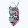 Einteiliger Schwimmanzug Speedo Allover Digital Tie Back black/matcha green/siren red