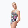 Einteiliger Schwimmanzug Speedo Allover Digital Tie Back black/matcha green/siren red 3
