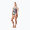 Einteiliger Schwimmanzug Speedo Allover Digital Tie Back black/matcha green/siren red 4
