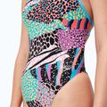 Einteiliger Schwimmanzug Speedo Allover Digital Tie Back black/matcha green/siren red 7