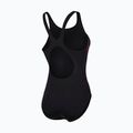 Speedo Placement Muscleback einteiliger Badeanzug schwarz/pflaume dandy/siren 2