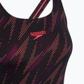 Speedo HyperBoom Allover Medalist schwarz/plum dandy/siren rot einteiliger Badeanzug 3