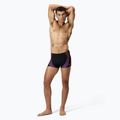 Herren Speedo Duo Logo Print Aquashort Badehose schwarz/korallenrot/neonviolett 2