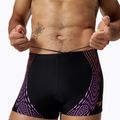 Herren Speedo Duo Logo Print Aquashort Badehose schwarz/korallenrot/neonviolett 4