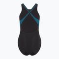 Einteiler Badeanzug Damen Speedo High Neck Splice Cross Back dark teal 2