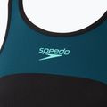 Einteiler Badeanzug Damen Speedo High Neck Splice Cross Back dark teal 3