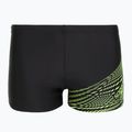 Schwimm-Boxershorts Herren Speedo Medley Logo Aquashort black/hyper yellow