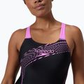 Badeanzug Damen Speedo Medley Logo Medalist neon violet 9