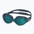Speedo Biofuse 2.0 Mirror Schwimmbrille für Damen, dunkelgrau / kobalt / smaragdgrüner Spiegel