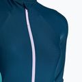 Speedo einteiliger Badeanzug Zip Colorblock dunkelgrün 3