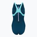 Speedo einteiliger Badeanzug Zip Colorblock dunkelgrün 2
