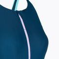 Speedo einteiliger Badeanzug Zip Colorblock dunkelgrün 3