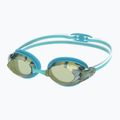 Schwimmbrille Damen Speedo Vanquisher 3.0 Mirrored bachelor button/celeste/gold mirror