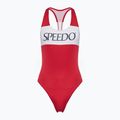 Speedo Colourblock Racerback Damen Badeanzug einteilig hohes Risiko rot