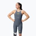 Speedo Fastskin Damen-Badeanzug LZR Pure Valor 2.0 Closedback Kneeskin Grau Blei / Acadia Blau / Mainline