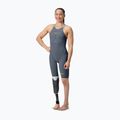 Speedo Fastskin Damen-Badeanzug LZR Pure Valor 2.0 Closedback Kneeskin Grau Blei / Acadia Blau / Mainline 2